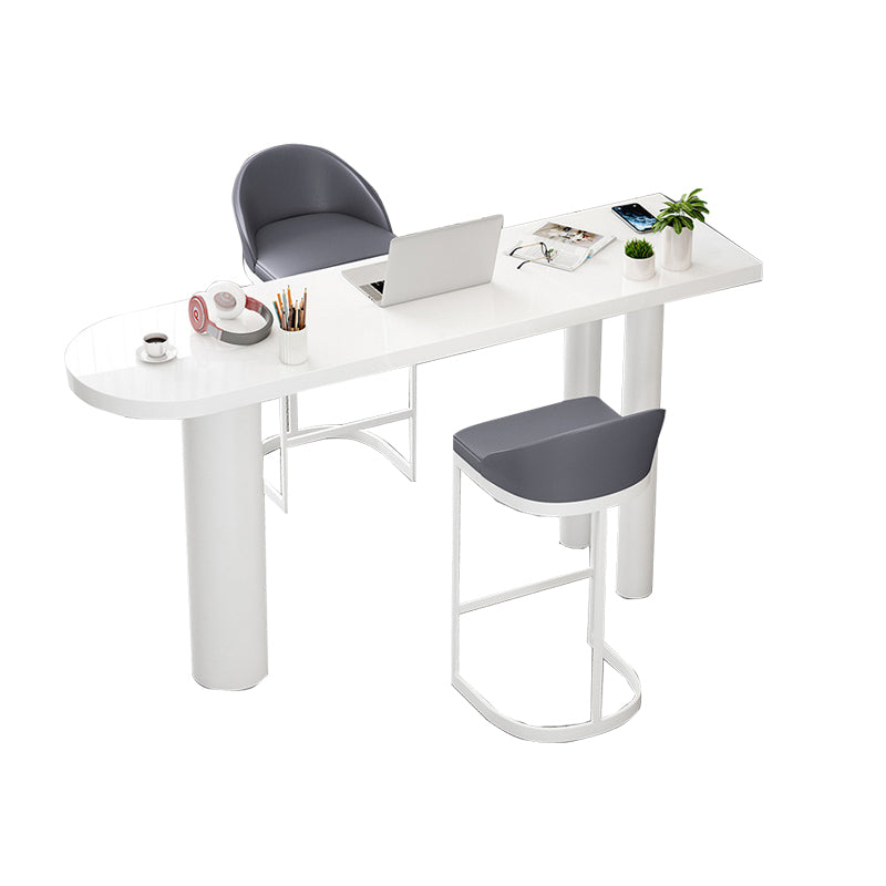 Stone Top Bar Dining Table Contemporary White Bar Dining Table with 3 Legs