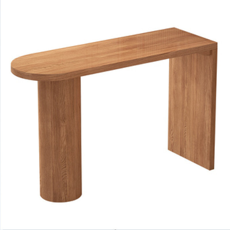 Solid Wood Bar Dining Table Contemporary Bar Table with Sled Base