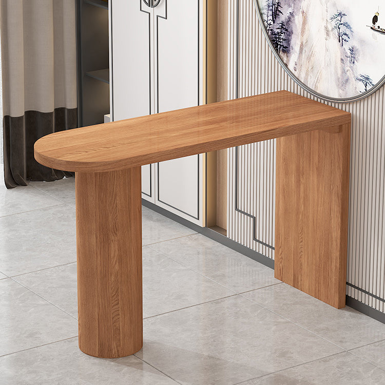 Solid Wood Bar Dining Table Contemporary Bar Table with Sled Base