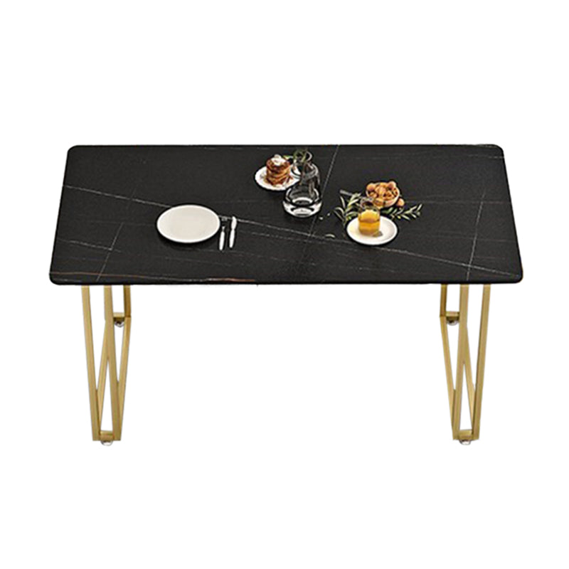 Glam 1/4/5/7 Pieces Dining Set Rectangle Stone Dining Table for Kitchen