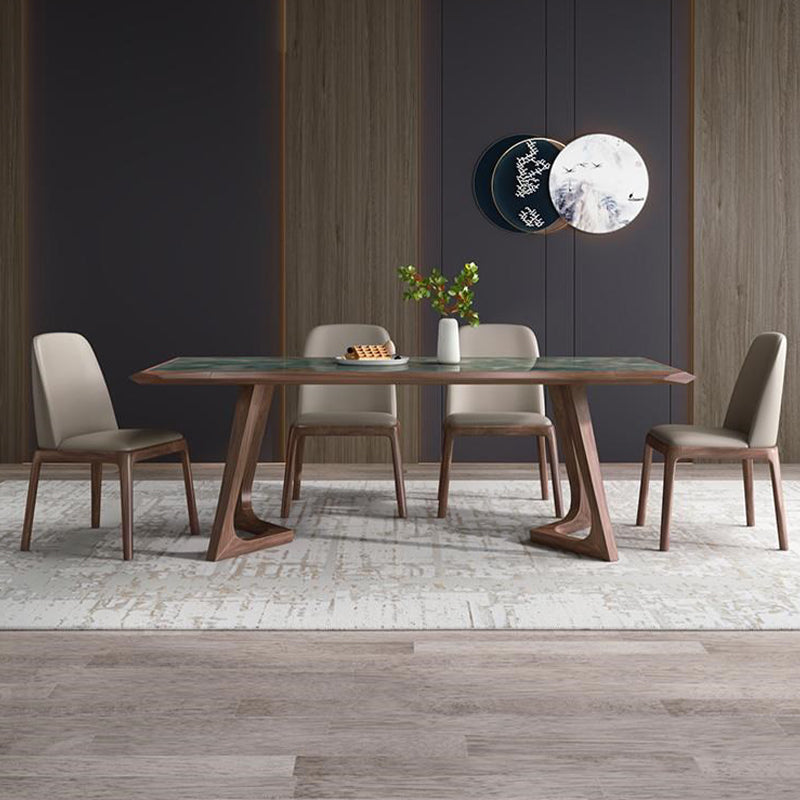 Designer Style 1/4/5/7 Pieces Dining Set Sintered Stone Dining Table with Leather Chairs