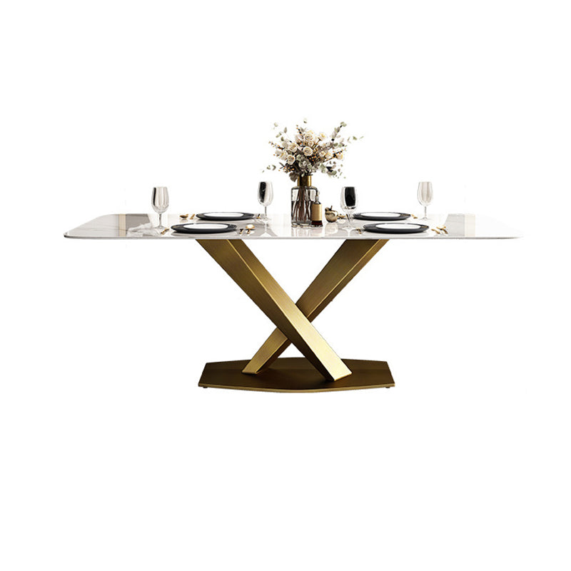 Glam 1/2/5/6/7 Pieces Dining Set Metal Dining Table Set with Pedestal Base