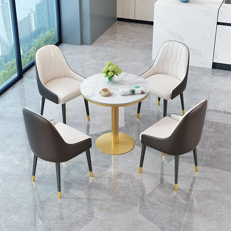 Glam Style 1/2/3/4/5 Pieces Dining Set Sintered Stone Dining Table Set