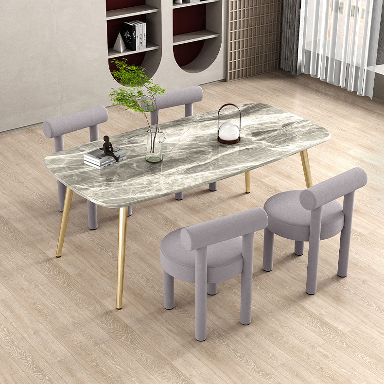 Minimalist Style Fabric Dining Chairs for Home Open Back Side Chair