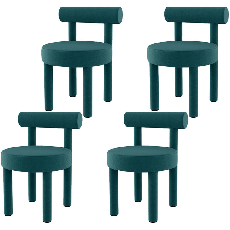 Minimalist Style Fabric Dining Chairs for Home Open Back Side Chair