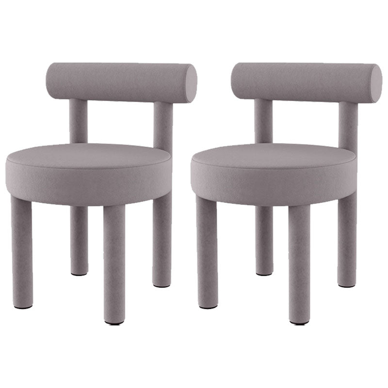 Minimalist Style Fabric Dining Chairs for Home Open Back Side Chair