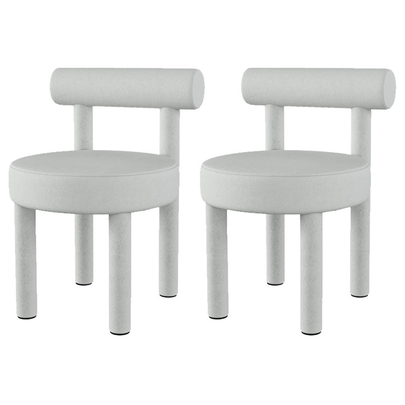 Minimalist Style Fabric Dining Chairs for Home Open Back Side Chair