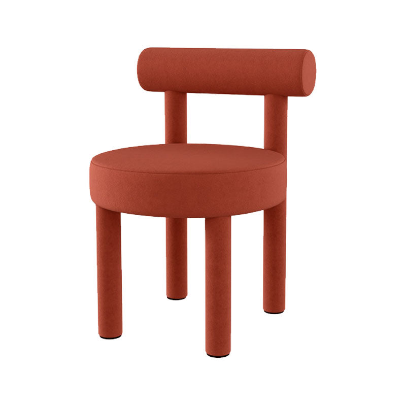 Minimalist Style Fabric Dining Chairs for Home Open Back Side Chair