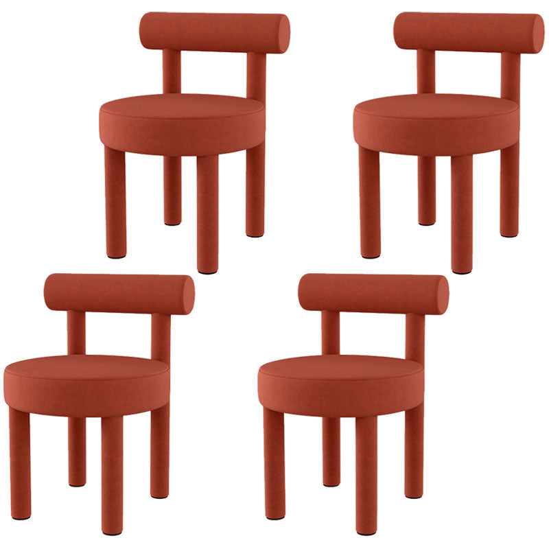 Minimalist Style Fabric Dining Chairs for Home Open Back Side Chair