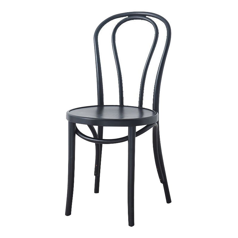 Traditional Ash Open Side Chair Matte Finish Wood Dining Chair