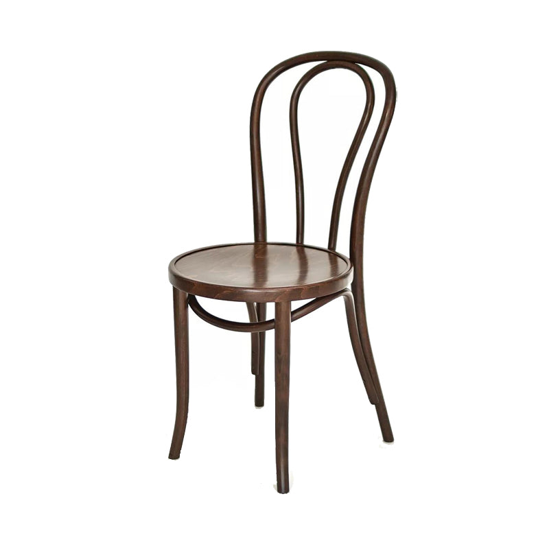 Traditional Ash Open Side Chair Matte Finish Wood Dining Chair