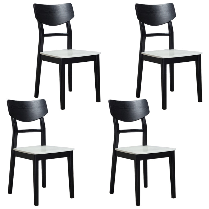 Industrial Ash Open Side Chair Matte Finish Wood Dining Chair