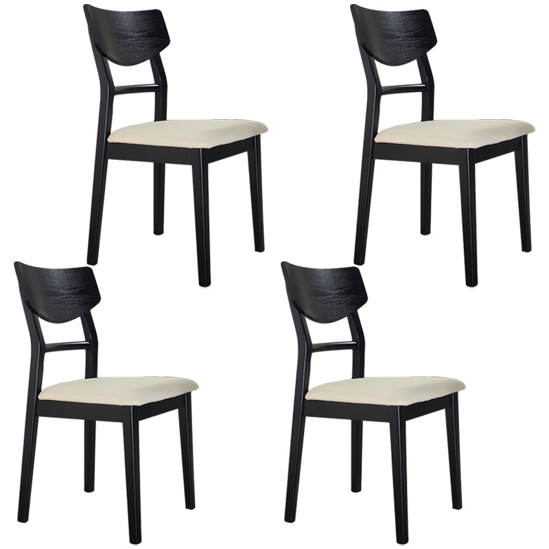 Industrial Ash Open Side Chair Matte Finish Wood Dining Chair