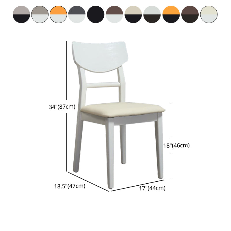 Industrial Ash Open Side Chair Matte Finish Wood Dining Chair