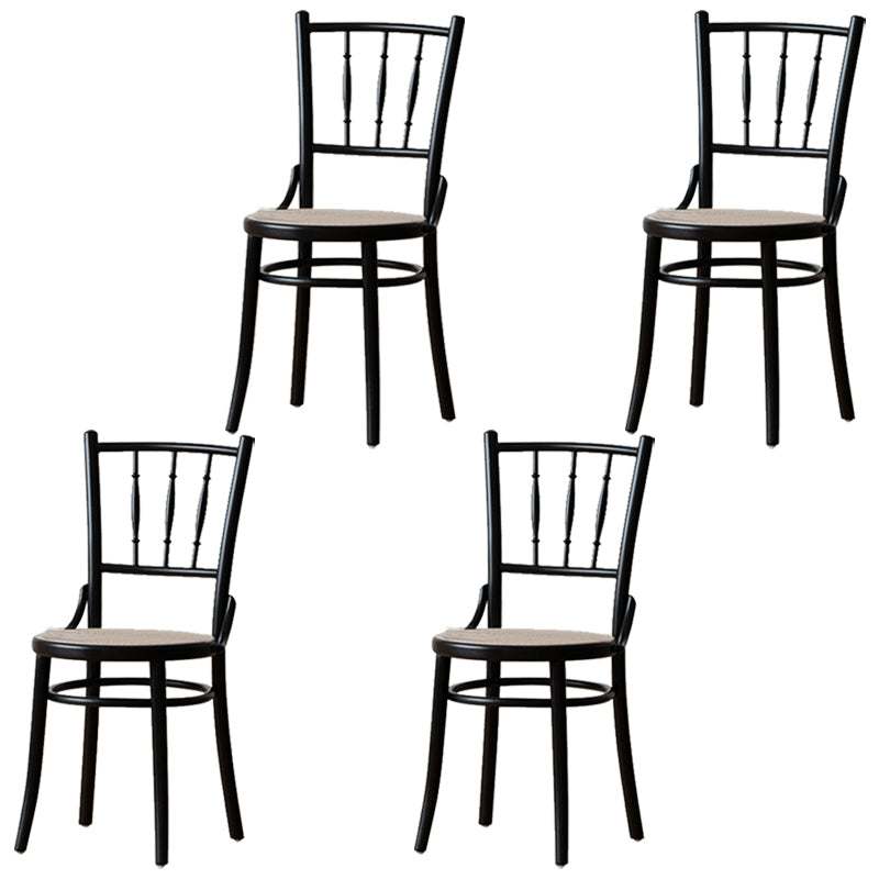 Wood Traditional Kitchen Dining Room Chair Slat Back Side Chair