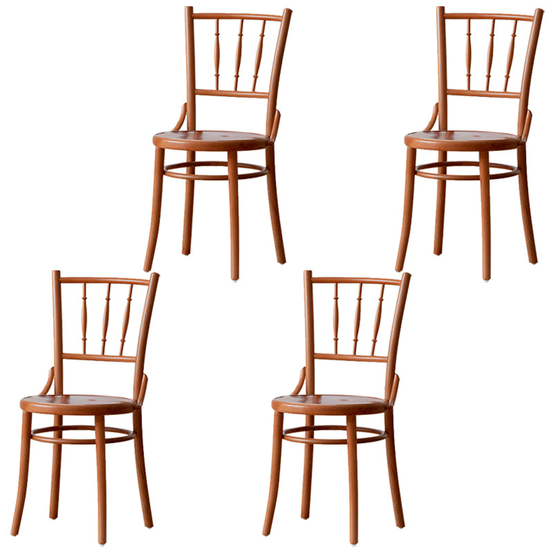 Wood Traditional Kitchen Dining Room Chair Slat Back Side Chair