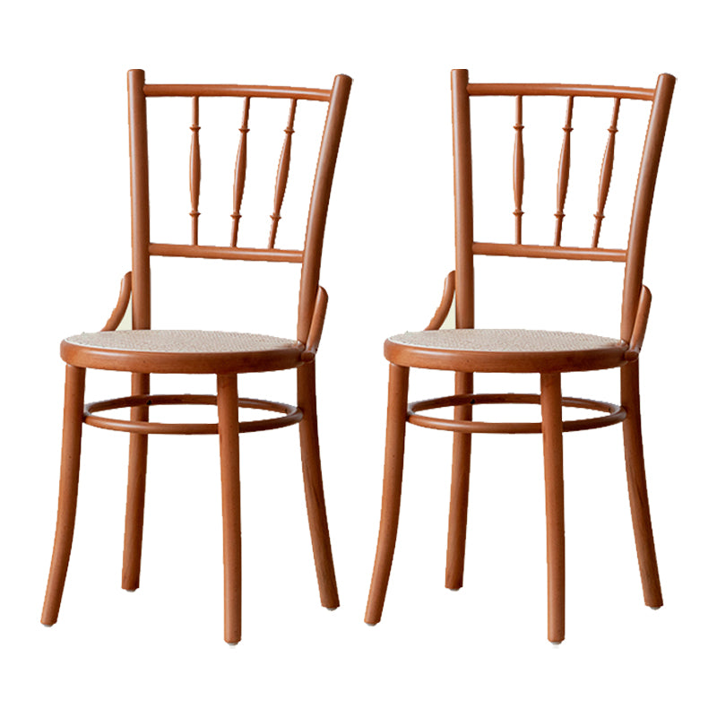 Wood Traditional Kitchen Dining Room Chair Slat Back Side Chair