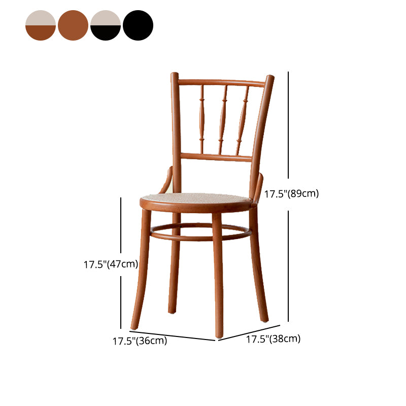 Wood Traditional Kitchen Dining Room Chair Slat Back Side Chair