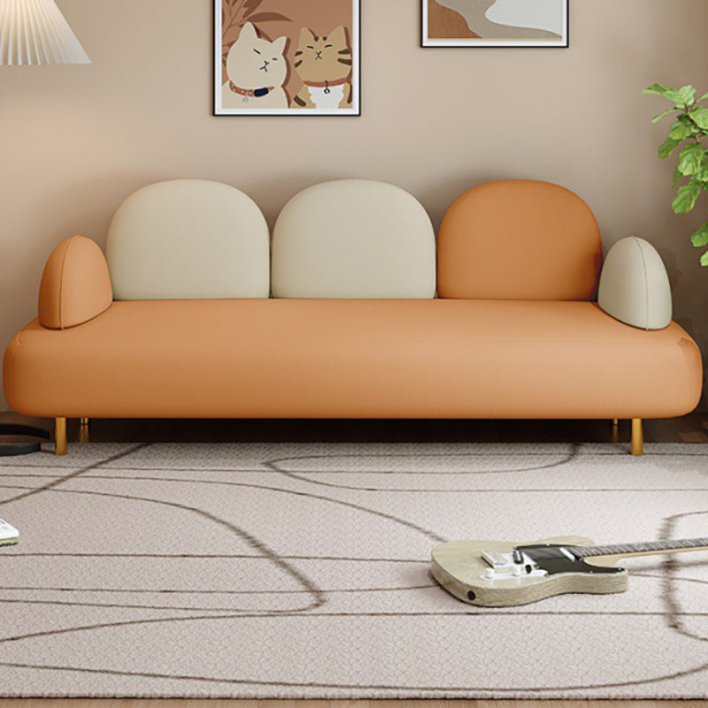 Makaroon moderner Einbau -Arm -Sofa 3 -Sitzer gebogenes Sofa für Wohnzimmer