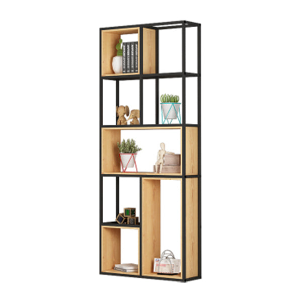 9.84"W Bookshelf Industrial Style Open Back Bookcase for Home and Office