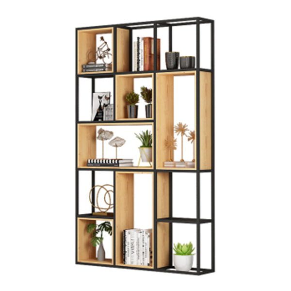 9.84"W Bookshelf Industrial Style Open Back Bookcase for Home and Office