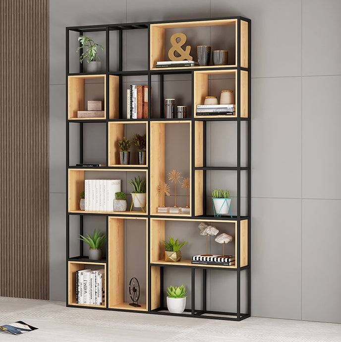 9.84"W Bookshelf Industrial Style Open Back Bookcase for Home and Office