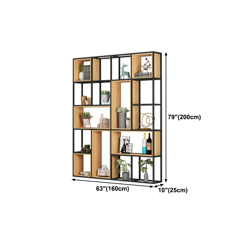 9.84"W Bookshelf Industrial Style Open Back Bookcase for Home and Office