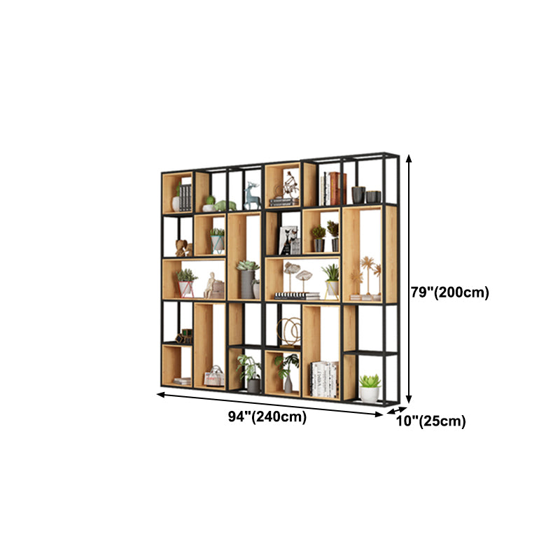 9.84"W Bookshelf Industrial Style Open Back Bookcase for Home and Office