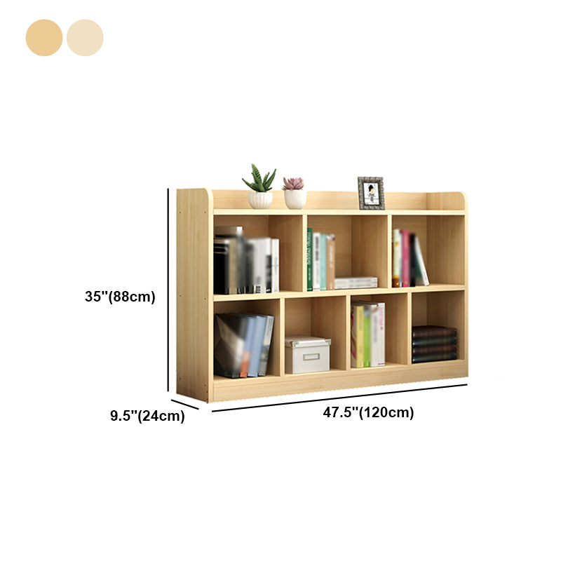 Bibliothèque naturelle en bois massif à dos fermé à dos solide