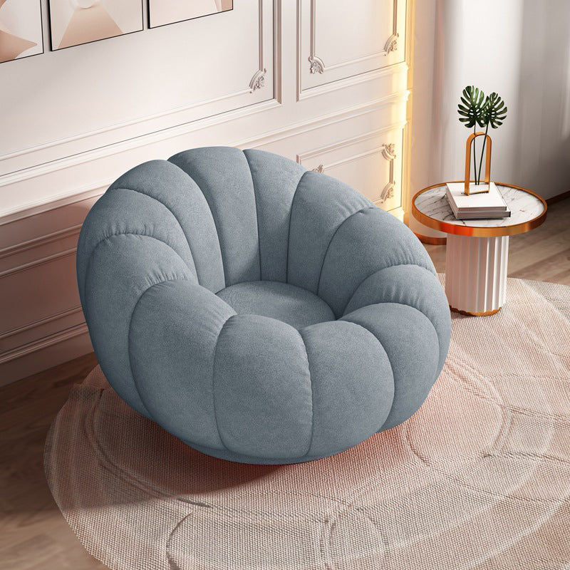 Sofa incurvé de couleur unie contemporaine de 1 place avec des bras en pente pour la chambre