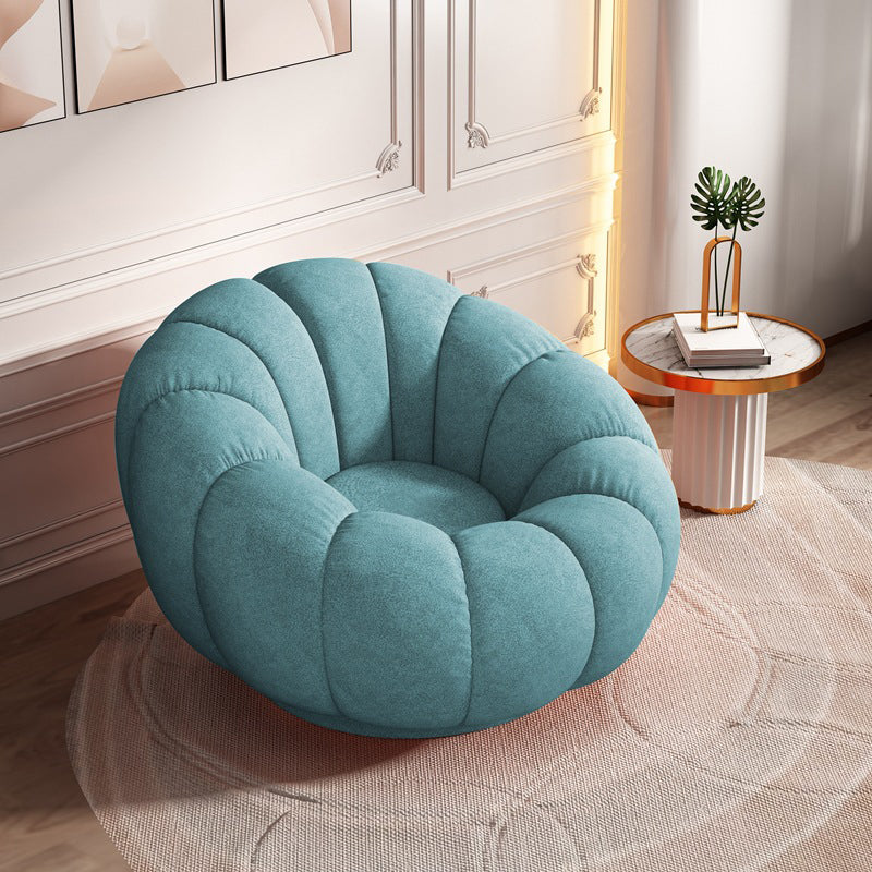 Sofa incurvé de couleur unie contemporaine de 1 place avec des bras en pente pour la chambre