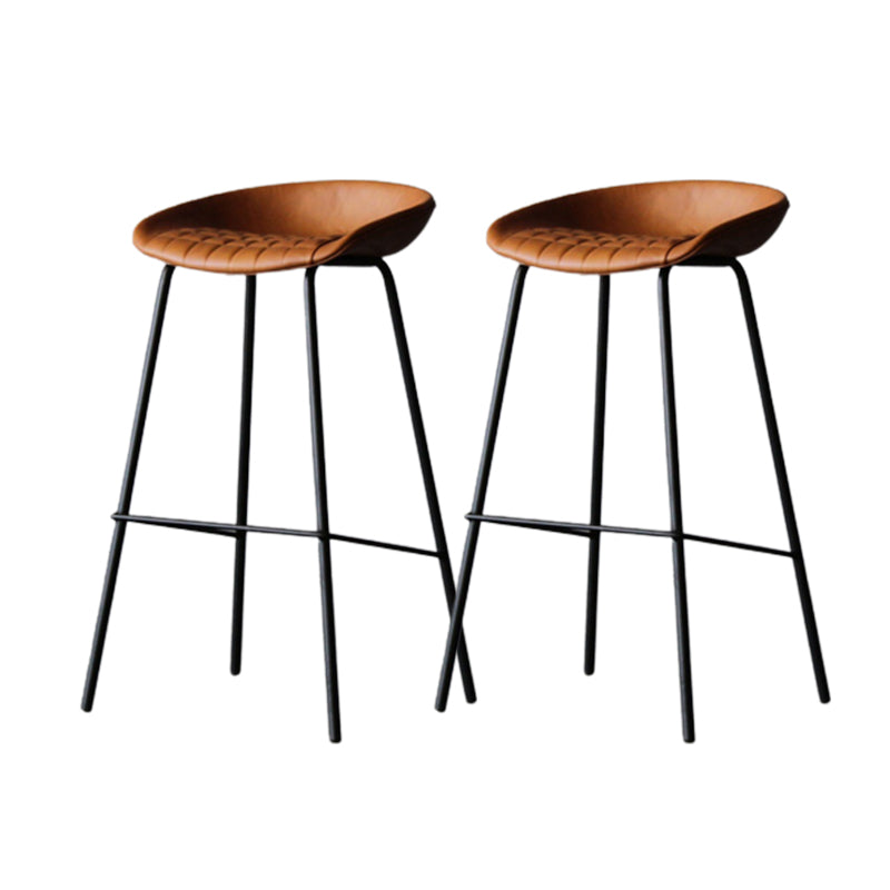 Metal Industrial Dining Room Armless Stool Low Back Bar Stool