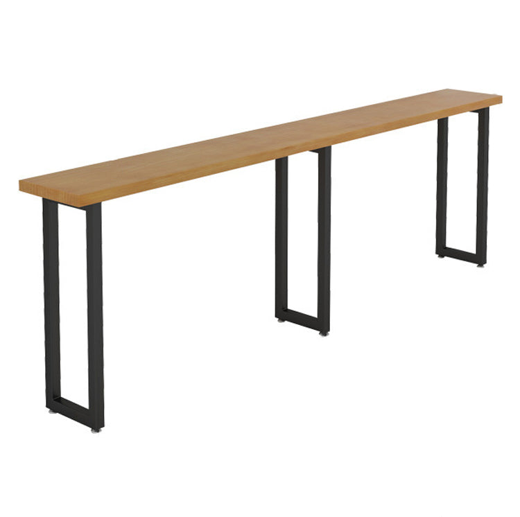 Solid Wood Bar Table Industrial Bar Dining Table with 3 Legs in Black