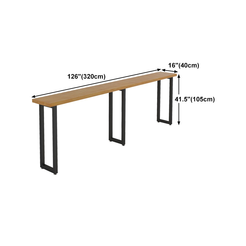 Solid Wood Bar Table Industrial Bar Dining Table with 3 Legs in Black