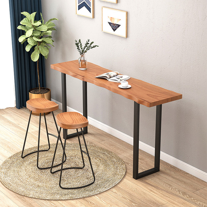 Rectangle Bar Dining Table Contemporary Bar Table with Sled Base