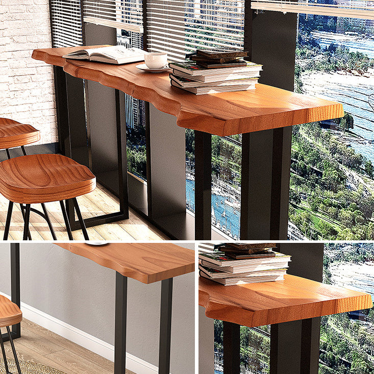 Rectangle Bar Dining Table Contemporary Bar Table with Sled Base