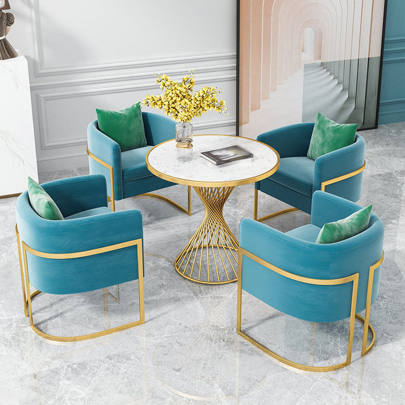 Glam 1/3/4/5 Pieces Dining Set Marble Dining Table Set for Dining Areas