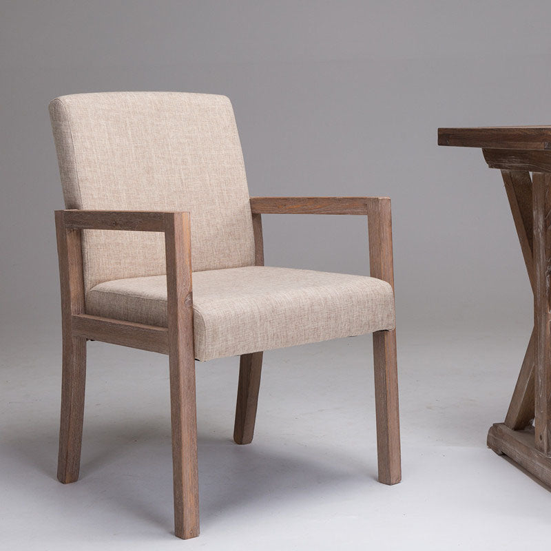 Modern Style Dining Chairs Arm Chairs with Wooden Legs for Kitchen