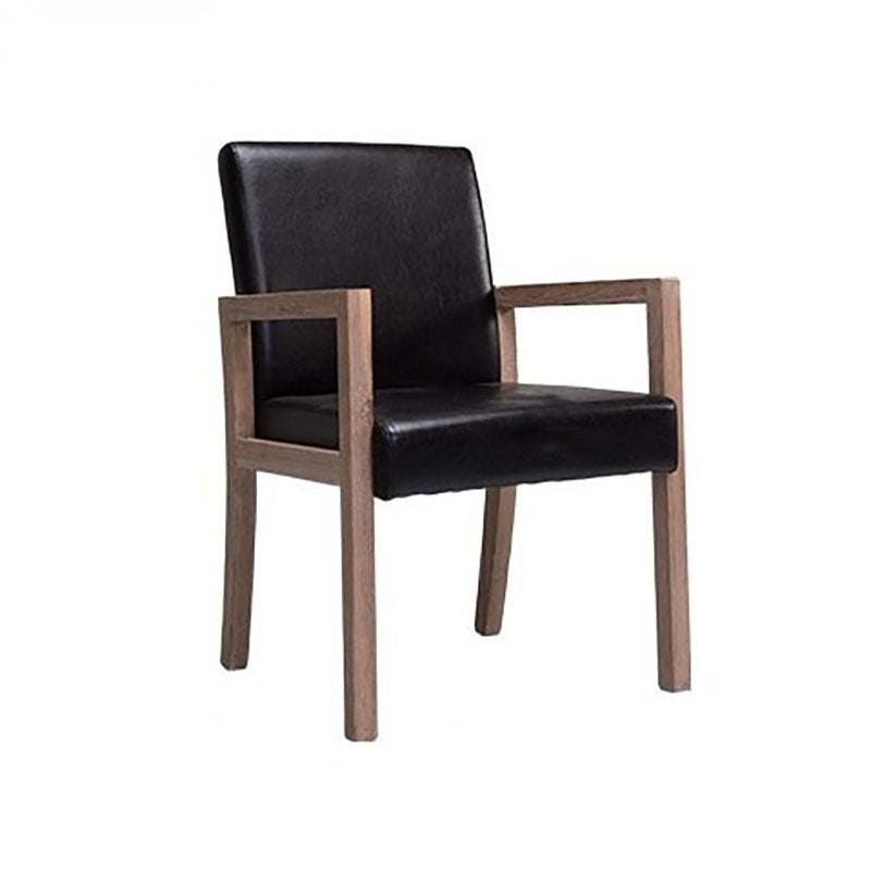 Modern Style Dining Chairs Arm Chairs with Wooden Legs for Kitchen