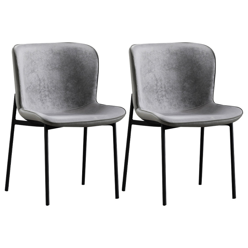 Contemporary Style Chairs Kitchen Armless Chair with Metal Legs