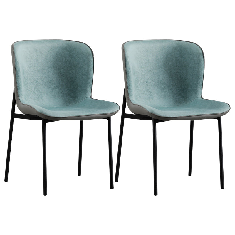 Contemporary Style Chairs Kitchen Armless Chair with Metal Legs