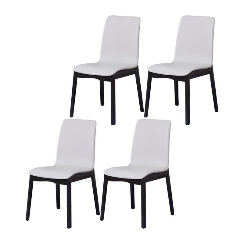 Contemporary Modern Wood Indoor-Outdoor Side Chair Parsons Chair