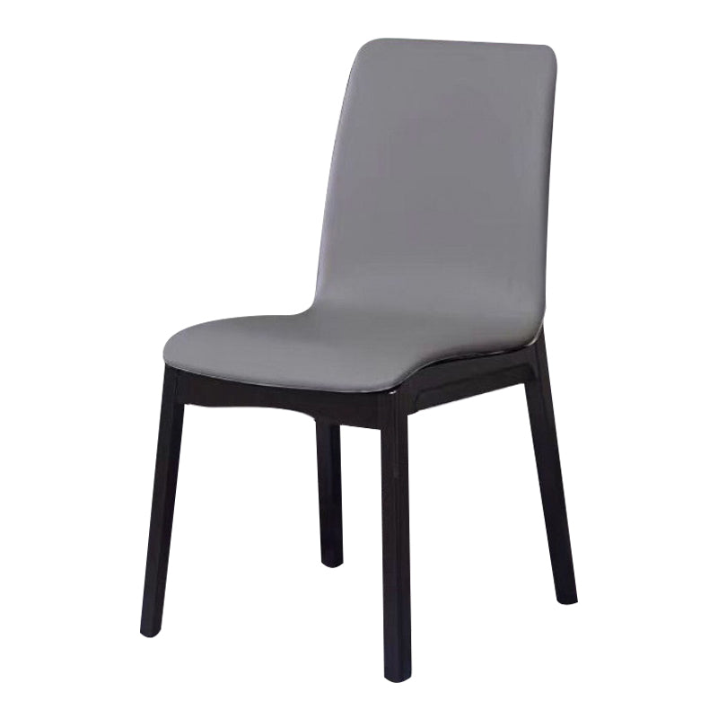 Contemporary Modern Wood Indoor-Outdoor Side Chair Parsons Chair