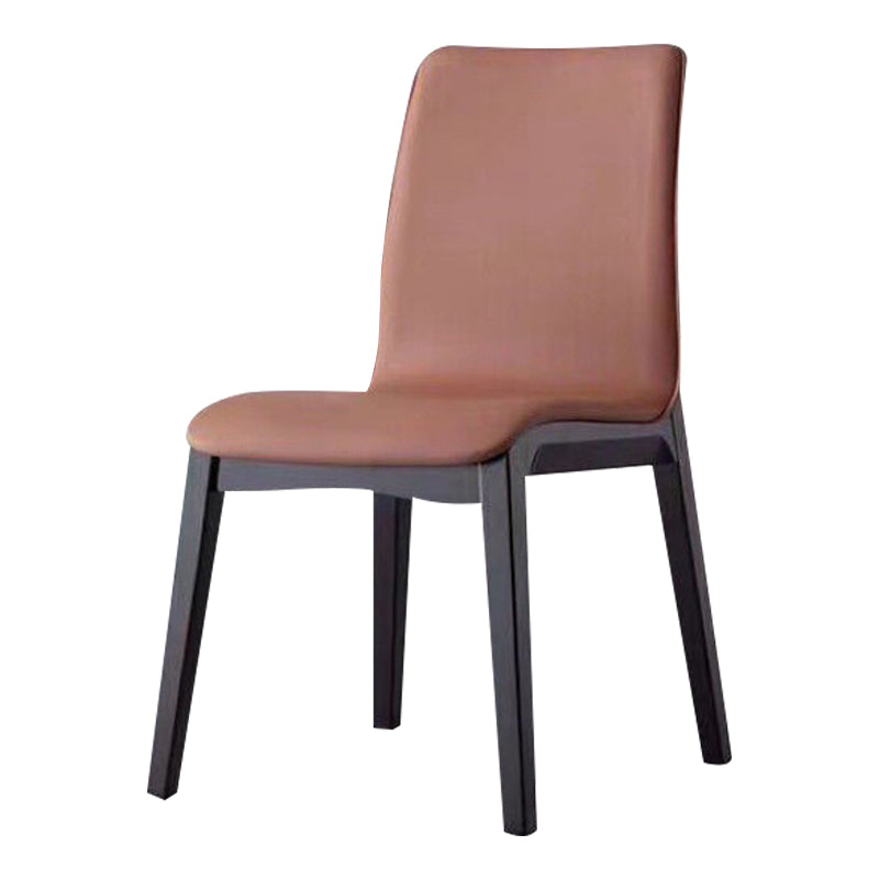 Contemporary Modern Wood Indoor-Outdoor Side Chair Parsons Chair