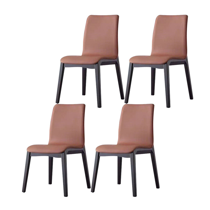 Contemporary Modern Wood Indoor-Outdoor Side Chair Parsons Chair