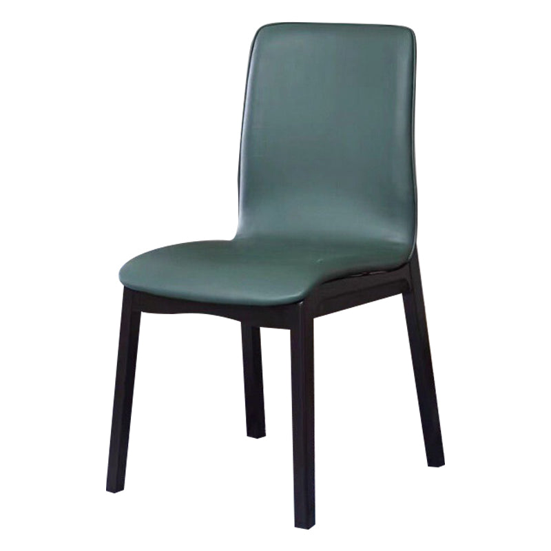 Contemporary Modern Wood Indoor-Outdoor Side Chair Parsons Chair