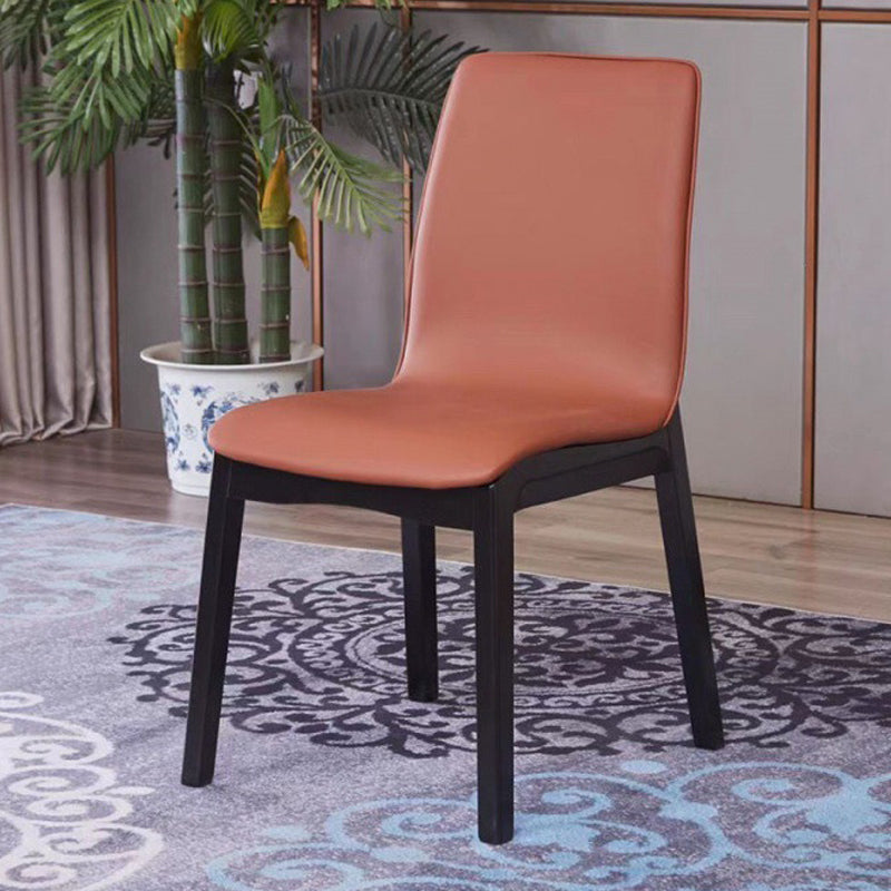 Contemporary Modern Wood Indoor-Outdoor Side Chair Parsons Chair