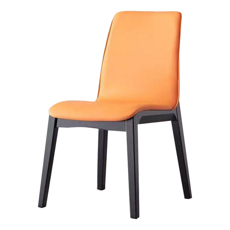 Contemporary Modern Wood Indoor-Outdoor Side Chair Parsons Chair