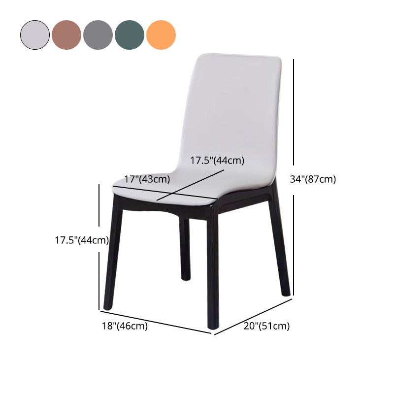 Contemporary Modern Wood Indoor-Outdoor Side Chair Parsons Chair