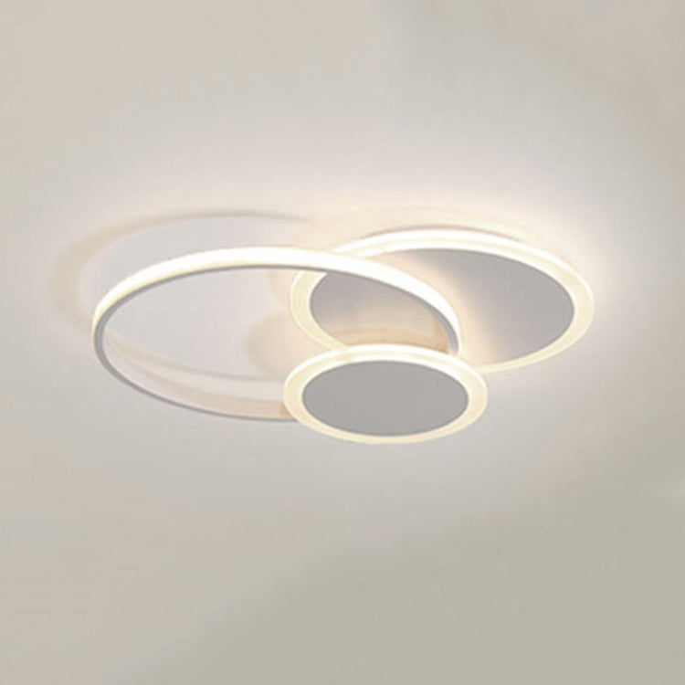 Round LED Flush Mounted Ceiling Lights Contemporary Lighting Fixture for Living Room